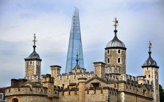 The Shard behind the Tower of London